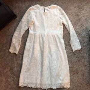 White crochet dress